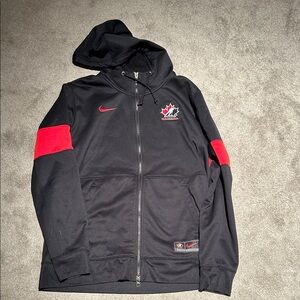 Nike Black and Red Men's Varsity Jacket